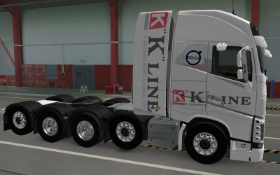 SKIN VOLVO FH16 2012 8X4 K-LINE WHITE BY RODONITCHO MODS 1.42