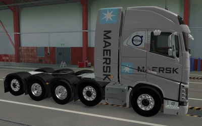 SKIN VOLVO FH16 2012 8X4 MAERSK GREY BY RODONITCHO MODS 1.42