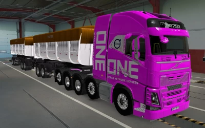 SKIN VOLVO FH16 2012 8X4 ONE PINK BY 1.42