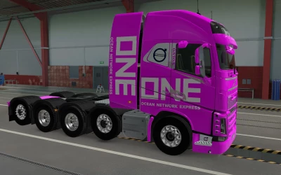 SKIN VOLVO FH16 2012 8X4 ONE PINK BY 1.42