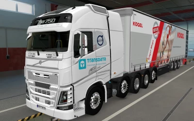 SKIN VOLVO FH16 2012 ALL CABINS TRANSDATA BY RODONITCHO MODS 1.42