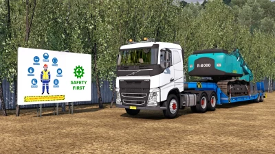 Trailer combo lowbed v2 Hilman Alwi - ETS2 1.36 to 1.42 beta