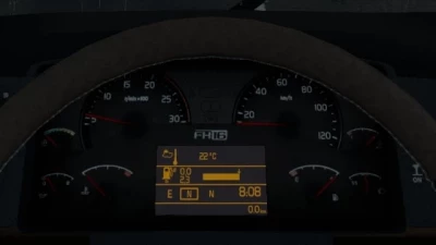 Volvo FH16 2009 Realistic Dashboard Computer - Orange on Black 1.42