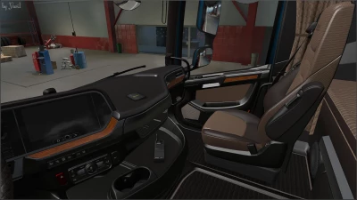 Dark brown interior for DAF XG v1.0