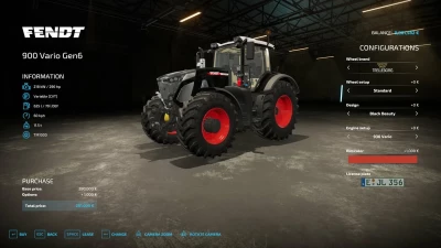 Fendt Vario 900 Selectable design v1.0.0.1