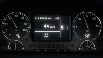 Mercedes-Benz Actros 2009 Realistic Dashboard Computer v1.1 1.42