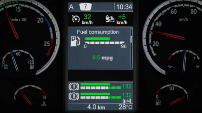 Scania R & Streamline Realistic Dashboard Computer v1.1 1.42