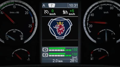 Scania R & Streamline Realistic Dashboard Computer v1.1 1.42