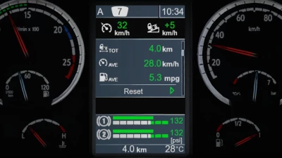 Scania R & Streamline Realistic Dashboard Computer v1.1 1.42