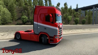 Scania S LavaRed skin 1.42