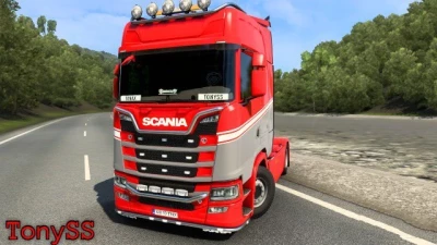 Scania S LavaRed skin 1.42