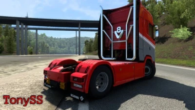 Scania S LavaRed skin 1.42