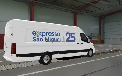 SKIN MERCEDES-BENZ SPRINTER 2021 EXPRESSO SÃO MIGUEL 25 ANOS ETS2 AND ATS 1.43