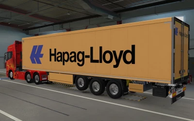 SKIN SCS TRAILER KRONE COOL LINER HAPAG LLOYD ORANGE 1.42