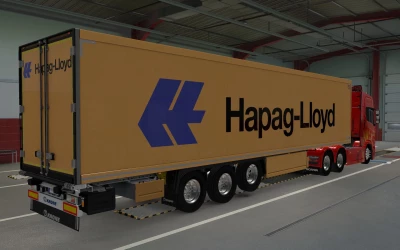 SKIN SCS TRAILER KRONE COOL LINER HAPAG LLOYD ORANGE 1.42