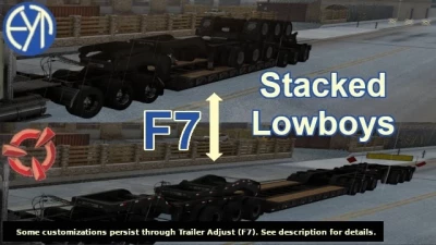 Stacked SCS Lowboy Trailers (with extra cargo) v1.6 1.42