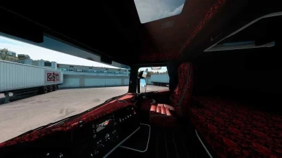 Scania RJL Highline Interior Danish Red Plusch v1.0