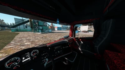 Scania RJL Topline Interior Red Plusch Danish v1.0