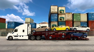 Semi-trailer car carrier in the property v1.42