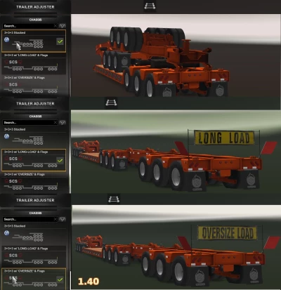 Stacked SCS Lowboy Trailers (with extra cargo) v1.8 [1.43]