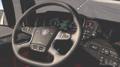 Scania S Dashboard & Animated Steering Wheel 1.40