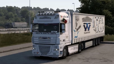 DAF XF 105 TransWhite skin v1.0