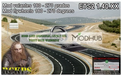 Mod for Steering Wheel of 180-270 Degrees for ETS2 1.40.x