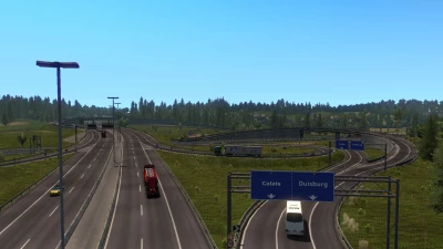 Rotterdam Brussel Highway with Calais Duisburg Road Interchange v2.5