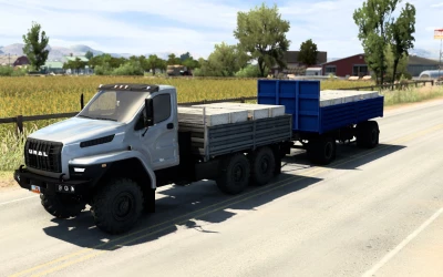 Ural Next for ATS with BDF trailer and cargoes v1.6