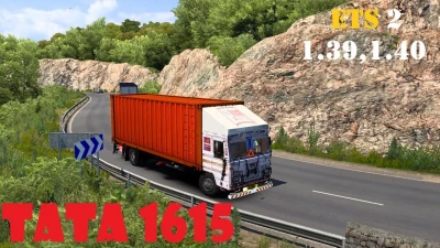 TATA 1615 Container truck mod v2.3 ETS2 1.40