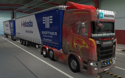 BIG LIGHTBOX SCANIA R AND S 2016 MAERSK WHITE BY RODONITCHO MODS 1.40