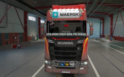 BIG LIGHTBOX SCANIA R AND S 2016 MAERSK WHITE BY RODONITCHO MODS 1.40