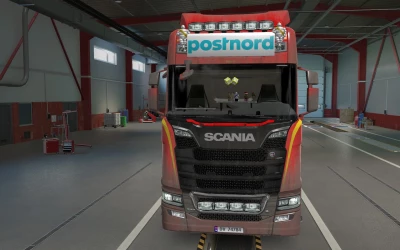 BIG LIGHTBOX SCANIA R AND S 2016 POSTNORD BY RODONITCHO MODS 1.40