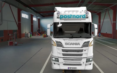 BIG LIGHTBOX SCANIA R AND S 2016 POSTNORD BY RODONITCHO MODS 1.40