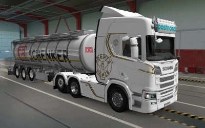 BIG LIGHTBOX SCANIA R AND S 2016 POSTNORD BY RODONITCHO MODS 1.40