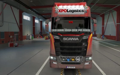 BIG LIGHTBOX SCANIA R AND S 2016 XPO LOGISTICS BY RODONITCHO MODS 1.40