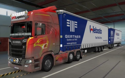 BIG LIGHTBOX SCANIA R AND S 2016 XPO LOGISTICS BY RODONITCHO MODS 1.40