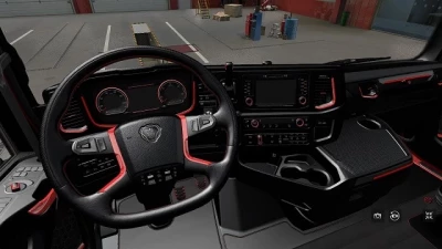 Scania R&S Red interior v1.0