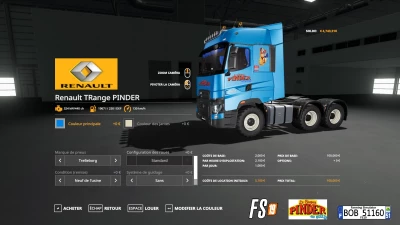 FS19 Renault T Ranger PINDER By BOB51160