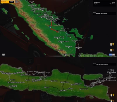 Map SuJaLi (Sumatra Jawa Bali) ETS2 (Big Map Mod) 1.41