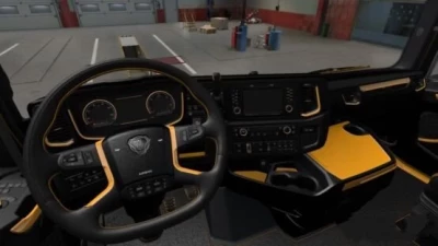 Scania 2016 S&R Black - Yellow LUX Interior 1.41.x