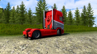 Scania S LavaRed Skin v1.0