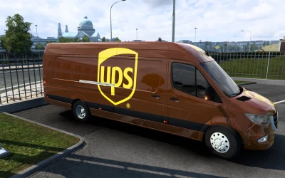 SKIN MERCEDES-BENZ SPRINTER 2021 UPS ETS2 AND ATS 1.41