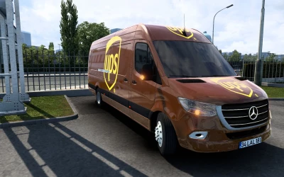 SKIN MERCEDES-BENZ SPRINTER 2021 UPS ETS2 AND ATS 1.41