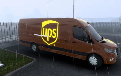 SKIN MERCEDES-BENZ SPRINTER 2021 UPS ETS2 AND ATS 1.41