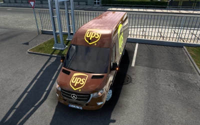 SKIN MERCEDES-BENZ SPRINTER 2021 UPS ETS2 AND ATS 1.41