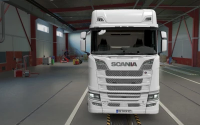 SKIN SCANIA S 2016 8X4 EVERGREEN WHITE 1.41