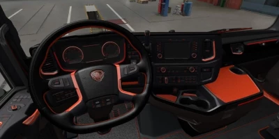 Scania S & R Black - Orange Interior 1.41.x