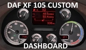 Custom dashboard for DAF XF 105 1.43