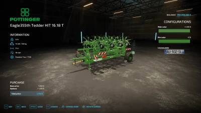 FS22 Tedder HIT 16.18 T POETTINGER v1.0.0.0